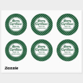 Green Polka Dots Kerst stickers (Vel)