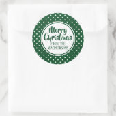 Green Polka Dots Kerst stickers (Tas)