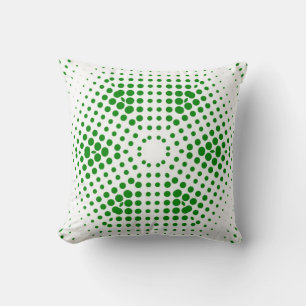 Green Polka Dots Mode Retro Pattern Design Kussen