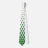 Green Polka Dots Modern White Stropdas (Voorkant)