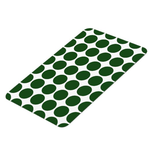 Green Polka Dots on White Magneet (Linkerzijde)