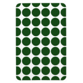 Green Polka Dots on White Magneet (Verticaal)