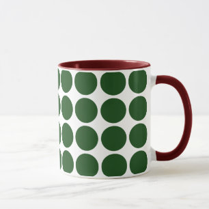 Green Polka Dots on White Mok