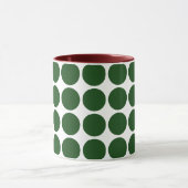 Green Polka Dots on White Mok (Midden)