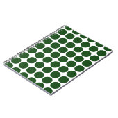 Green Polka Dots on White Notitieboek (Linkerzijde)