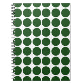 Green Polka Dots on White Notitieboek (Voorkant)