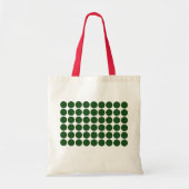 Green Polka Dots on White Tote Bag (Voorkant)