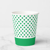 Green Polka Dots Papieren Bekers (Achterkant)