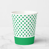 Green Polka Dots Papieren Bekers (Links)