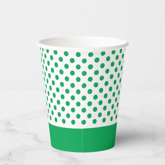 Green Polka Dots Papieren Bekers (Rechts)