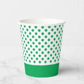 Green Polka Dots Papieren Bekers (Voorkant)