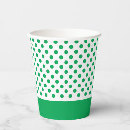 Green Polka Dots Papieren Bekers