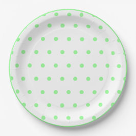 Green Polka Dots Papieren Bordje