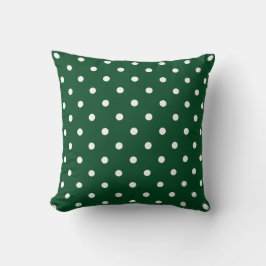Green Polka Dots Pillow Kussen