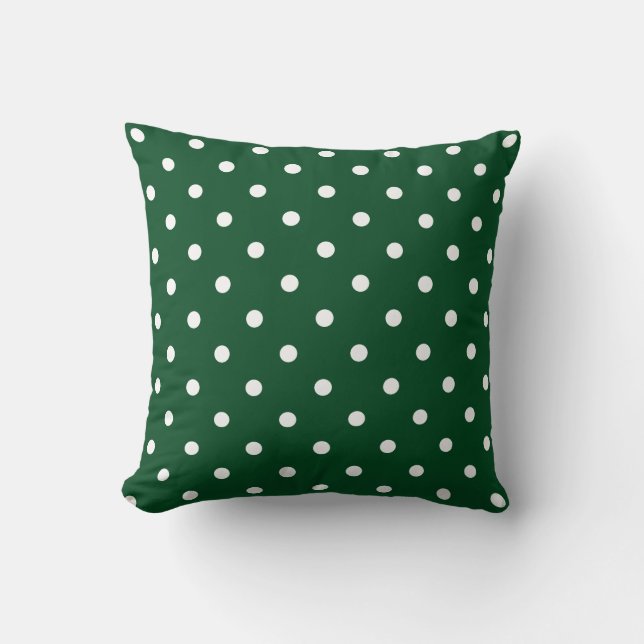 Green Polka Dots Pillow Kussen (Voorkant)
