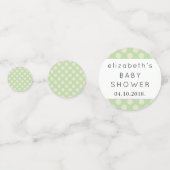 Green Polka Dots, Polka Dot Pattern, Baby shower Confetti (Achterkanten)