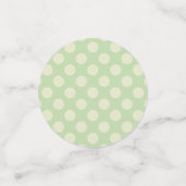 Green Polka Dots, Polka Dot Pattern, Baby shower Confetti (Kleine voorkant)