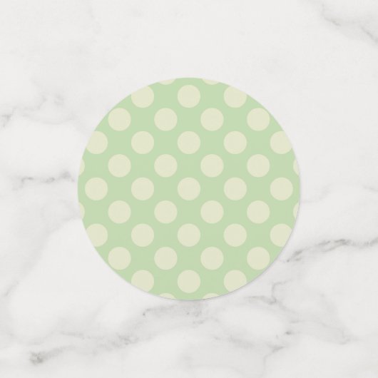 Green Polka Dots, Polka Dot Pattern, Baby shower Confetti (Kleine voorkant)