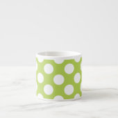 Green Polka Dots, Polka Dot Pattern, Jouw naam Espresso Kop (Voorkant)