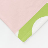 Green Polka Dots, Polka Dot Pattern, Jouw naam Fleece Deken (Hoek)