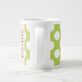 Green Polka Dots, Polka Dot Pattern, Jouw naam Grote Koffiekop (Achterkant)