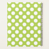 Green Polka Dots, Polka Dot Pattern, Jouw naam Planner (Achterkant)