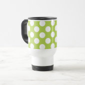 Green Polka Dots, Polka Dot Pattern, Jouw naam Reisbeker (Voorkant links)