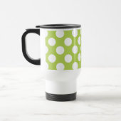 Green Polka Dots, Polka Dot Pattern, Jouw naam Reisbeker (Links)