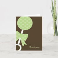 Green Polka Dots Rattle Bedankt voor je opmerkinge