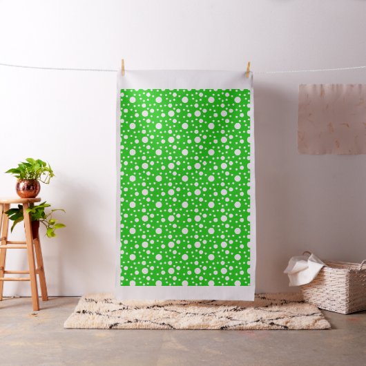 Green Polka Dots Stof (Voorbeeld)