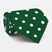 Green Polka Dots Stropdas (Opgerold)