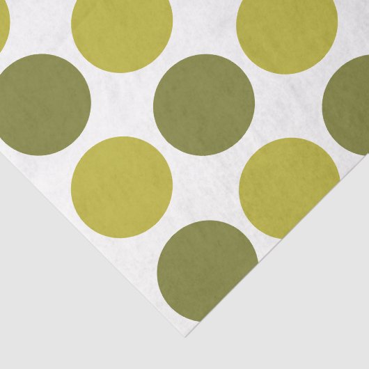 Green Polka Dots  Tissuepapier (Detail)