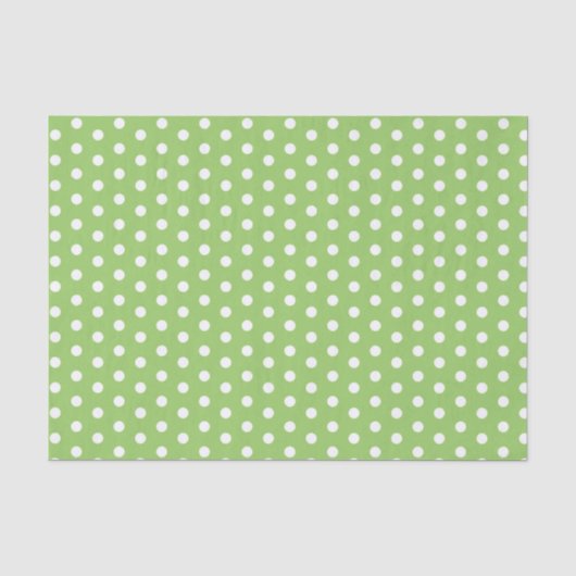 Green Polka Dots Tissuepapier (Voorkant)