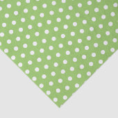 Green Polka Dots Tissuepapier (Detail)