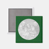 Green Polkadot Photo Magnet Sjabloon (Voorkant / Achterkant)