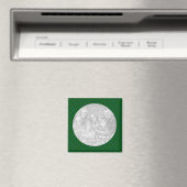 Green Polkadot Photo Magnet Sjabloon (Insitu (Vaatwasser))