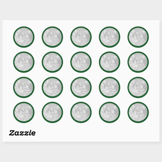 Green Polkadot Photo Sticker Sjabloon (Vel)