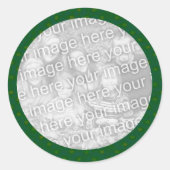 Green Polkadot Photo Sticker Sjabloon (Voorkant)