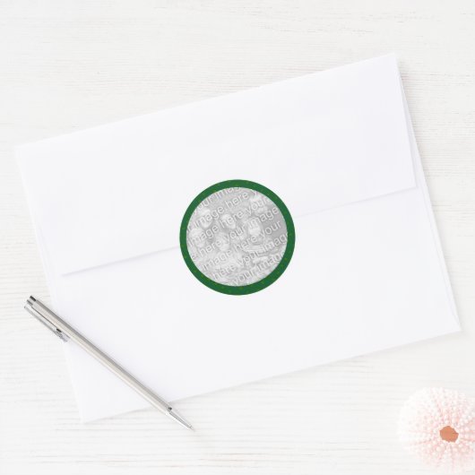 Green Polkadot Photo Sticker Sjabloon (Envelop)