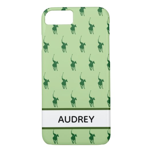 Green Polo Player Case-Mate iPhone Case (Achterkant)