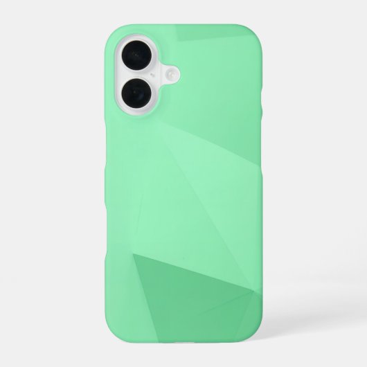 Green Polygon Geometric iPhone 16 Hoesje (Achterkant)