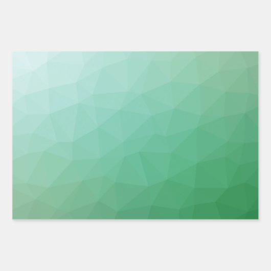 Green Polygonal Inpakpapier Vel (Voorkant)