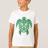 Green Polynesiaanse Zee Turtle T-shirt (Voorkant)