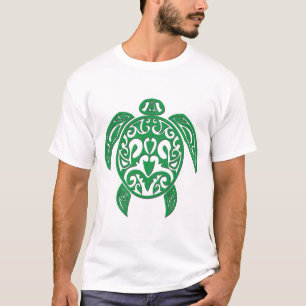 Green Polynesiaanse Zee Turtle T-shirt