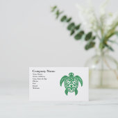 Green Polynesiaanse Zee Turtle Visitekaartje (Staand voorkant)