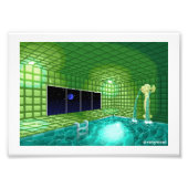 Green Pool Pixel Art Priint Foto Afdruk (Voorkant)