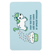 Green Pooping Unicorn Magneet (Verticaal)