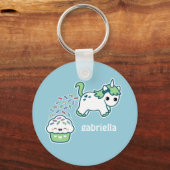 Green Pooping Unicorn Sleutelhanger (Voorkant)