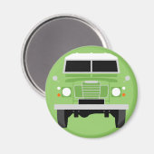 Green Pop art Classic MK3 Land Rover Magneet (Voorkant / Achterkant)