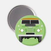 Green Pop art Classic MK3 Land Rover Magneet (Voorkant / Achterkant)